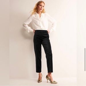 - Boden Velvet  Pants Straight Wide Legs  Black 12